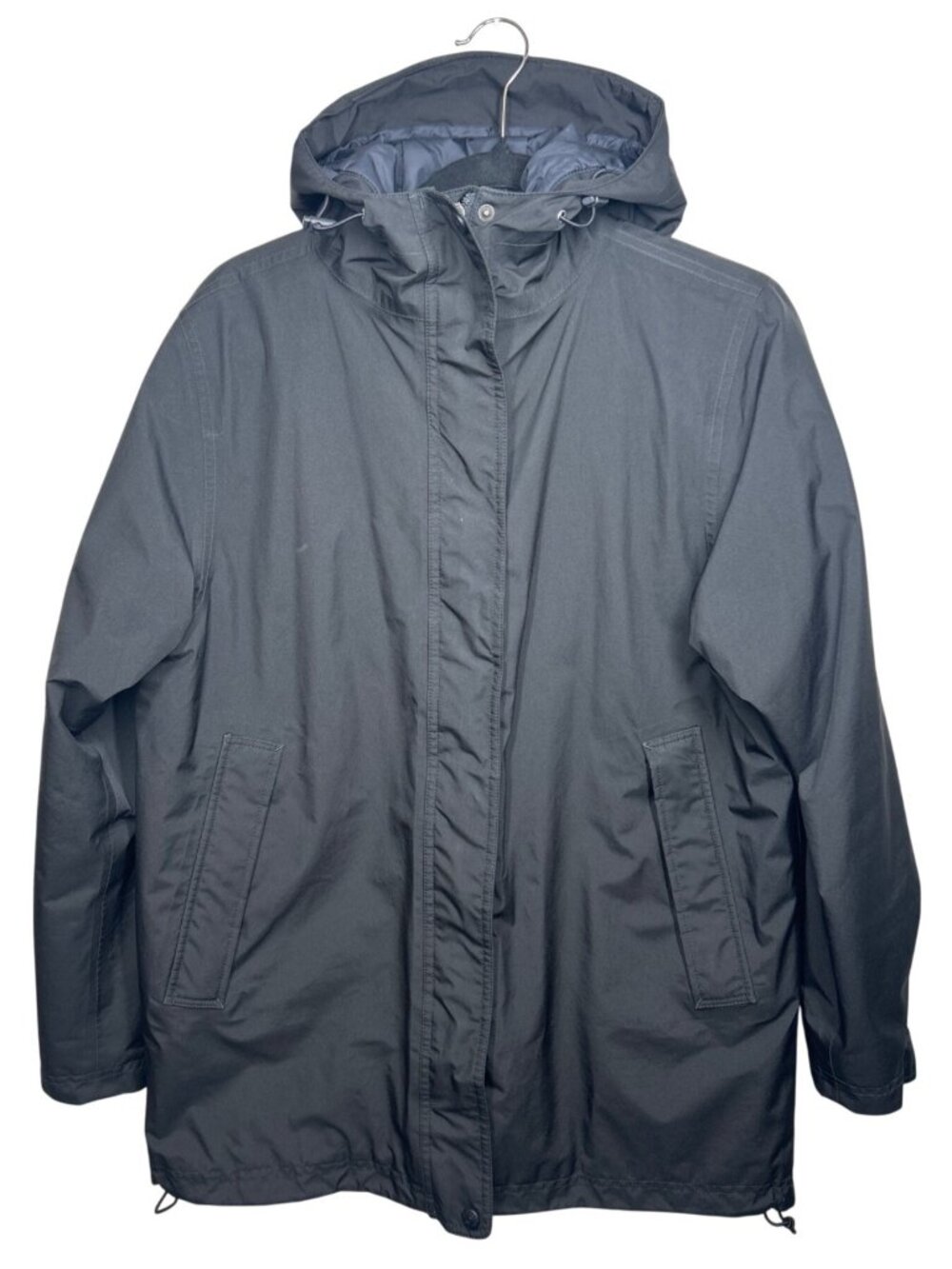L.L.Bean Women's M Black Polyester Insulated Hooded Jacket Outerwear Gorpcore